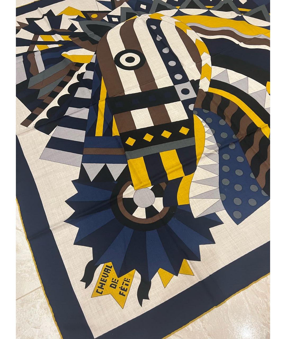 HERMES Мульти кашемировый платок, фото 4