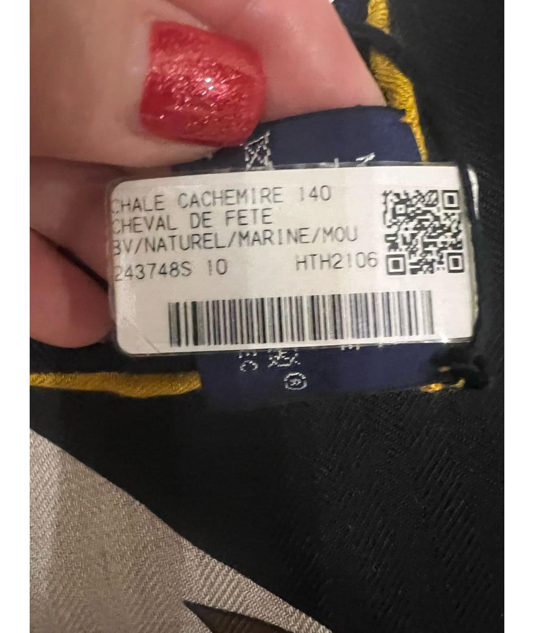 HERMES Мульти кашемировый платок, фото 5