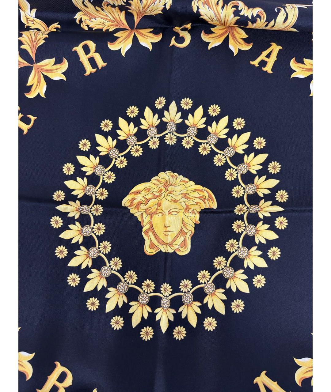 VERSACE Черный шелковый платок, фото 8