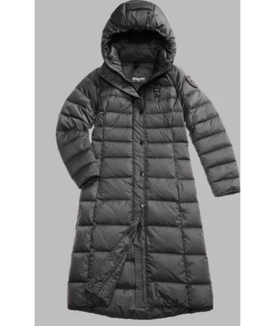 BLAUER Серый полиамидовый пуховик, фото 9