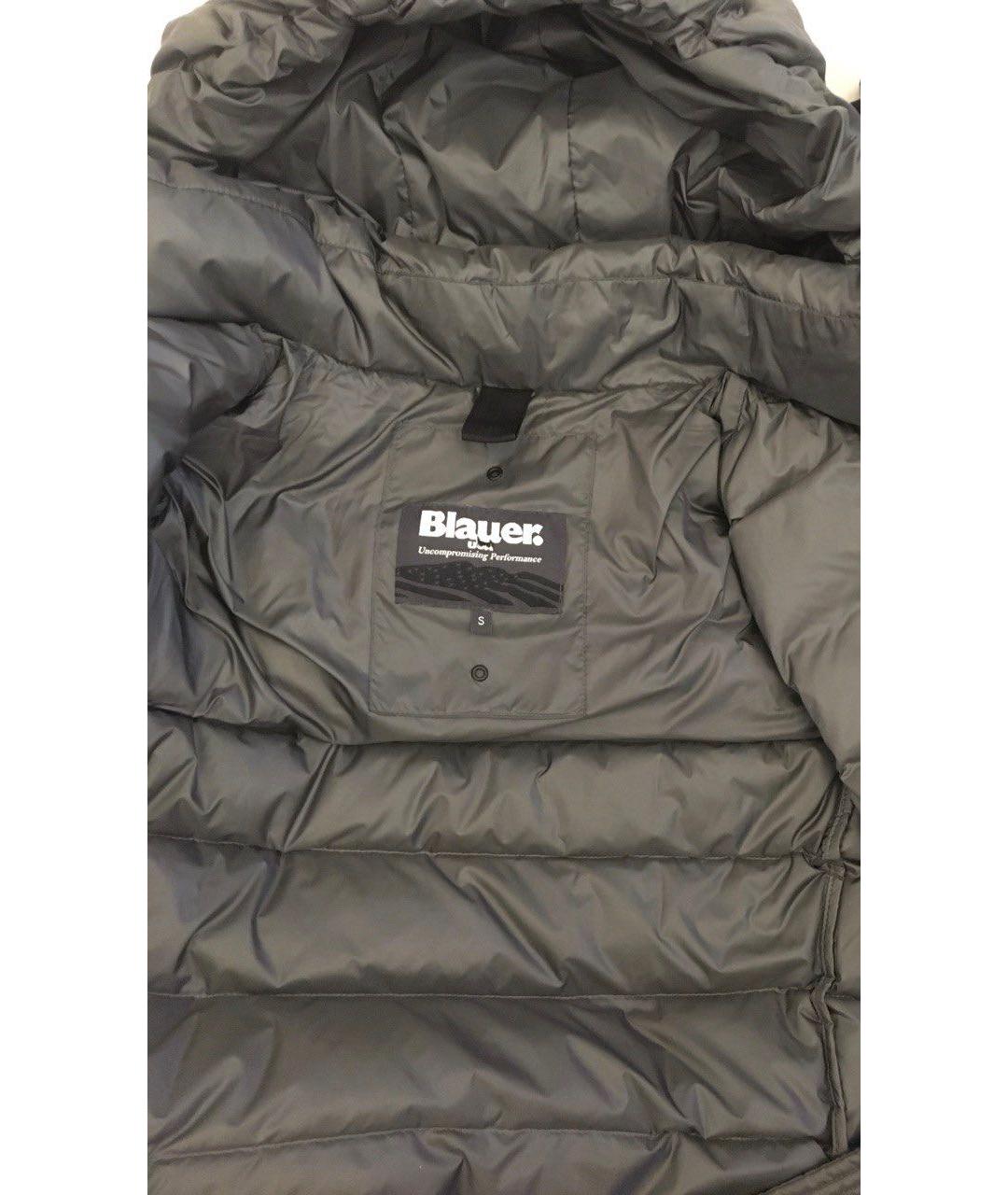 BLAUER Серый полиамидовый пуховик, фото 4