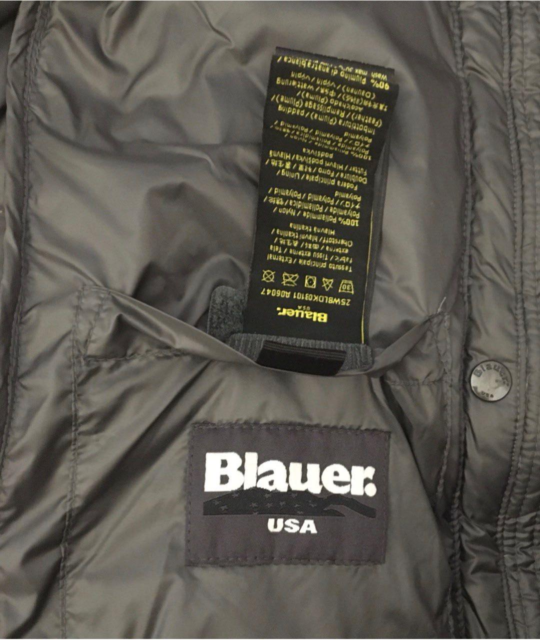 BLAUER Серый полиамидовый пуховик, фото 5