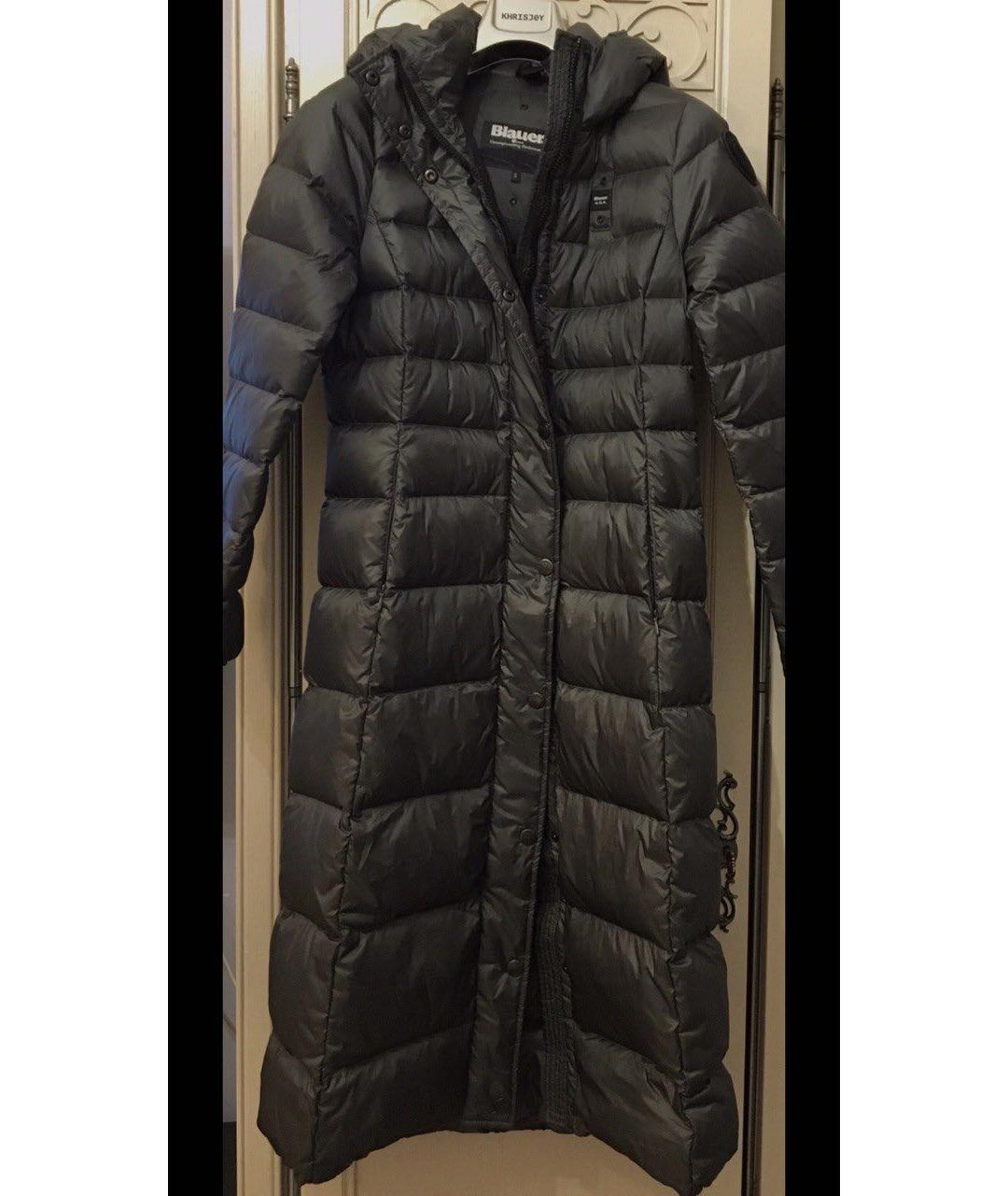 BLAUER Серый полиамидовый пуховик, фото 2