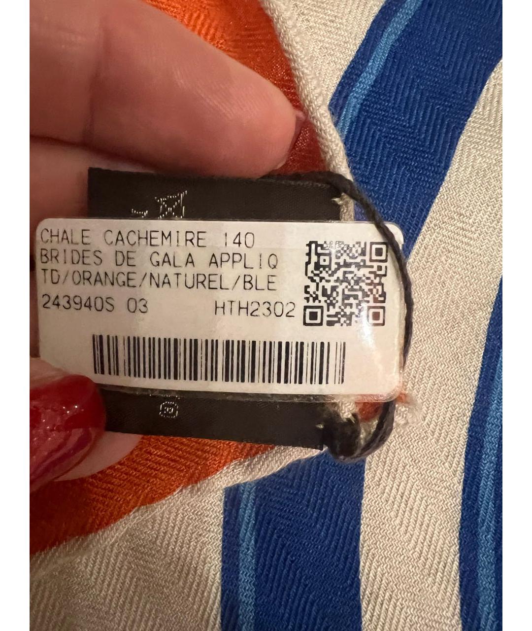 HERMES Мульти кашемировый платок, фото 7