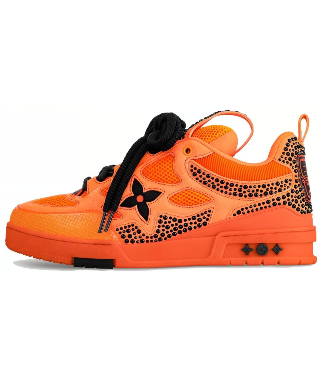 LOUIS VUITTON Оранжевое низкие кроссовки / кеды, фото 6