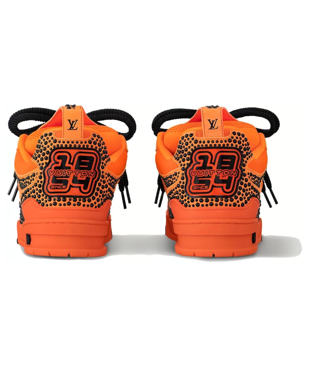 LOUIS VUITTON Оранжевое низкие кроссовки / кеды, фото 4