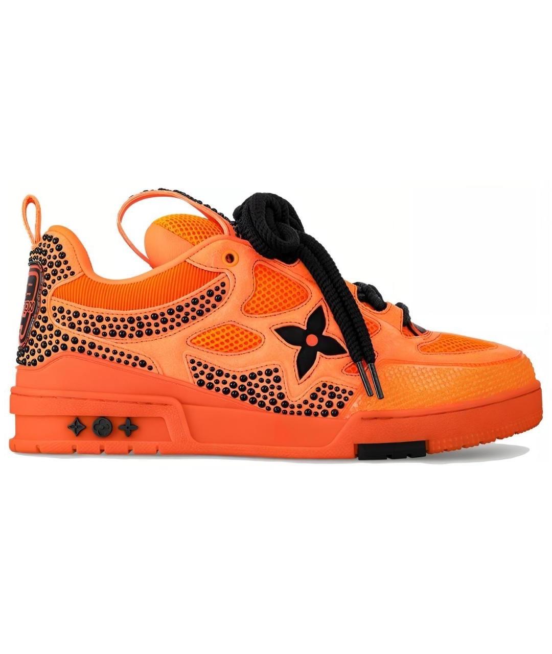 LOUIS VUITTON Оранжевое низкие кроссовки / кеды, фото 1