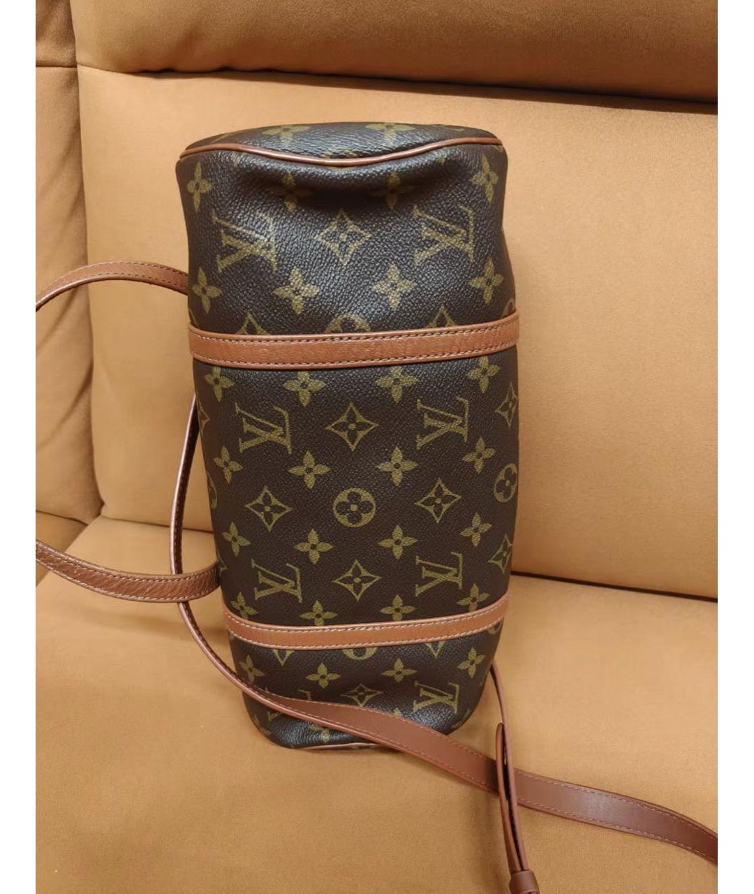 LOUIS VUITTON Коричневая кожаная сумка через плечо, фото 3