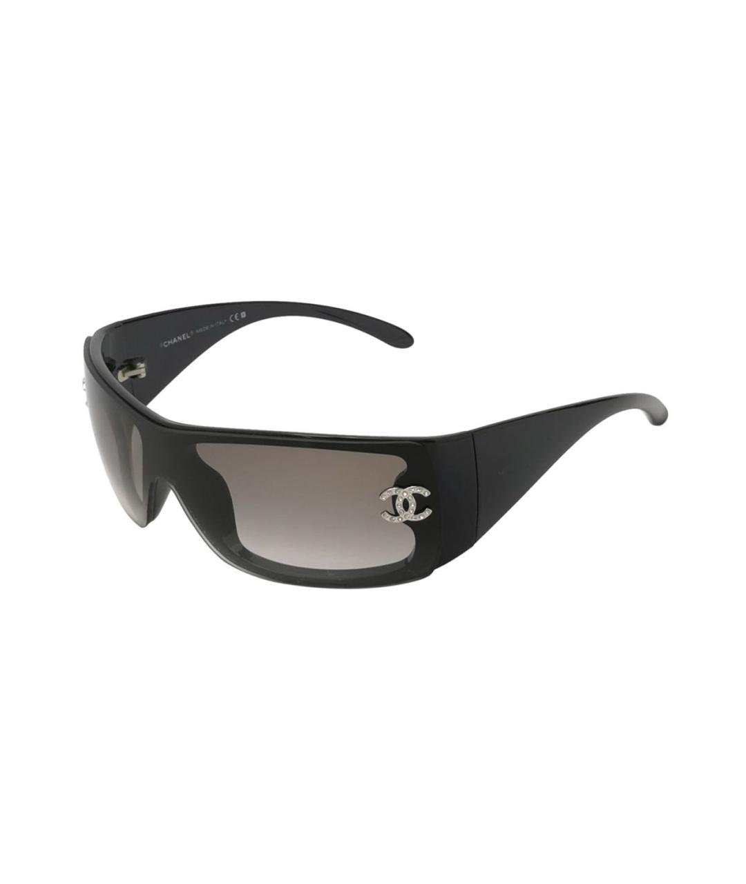 CHANEL Черные пластиковые солнцезащитные очки, фото 1