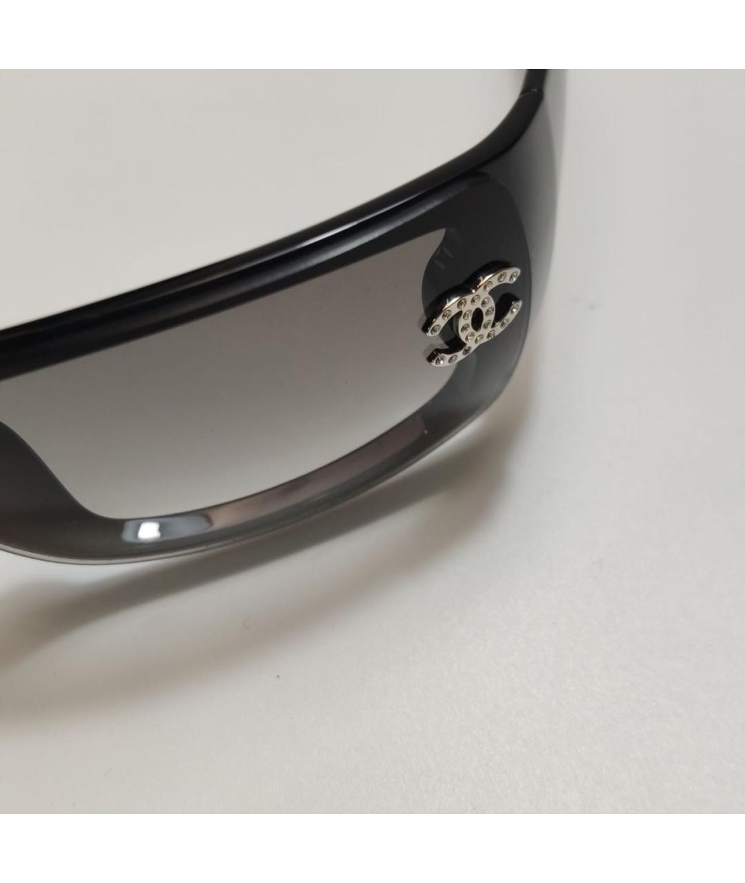 CHANEL Черные пластиковые солнцезащитные очки, фото 8