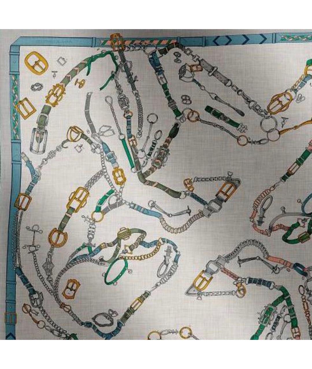 HERMES Мульти кашемировый платок, фото 3