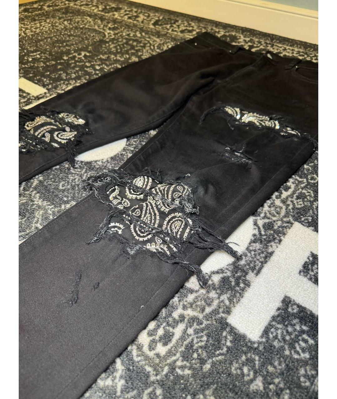 AMIRI Черные хлопко-эластановые джинсы скинни, фото 2