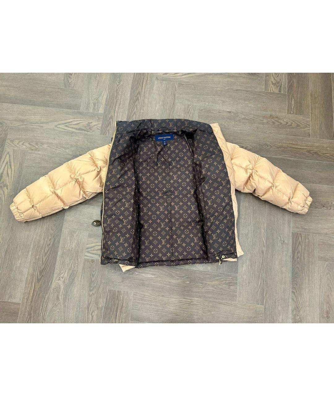 LOUIS VUITTON Бежевый полиэстеровый пуховик, фото 6