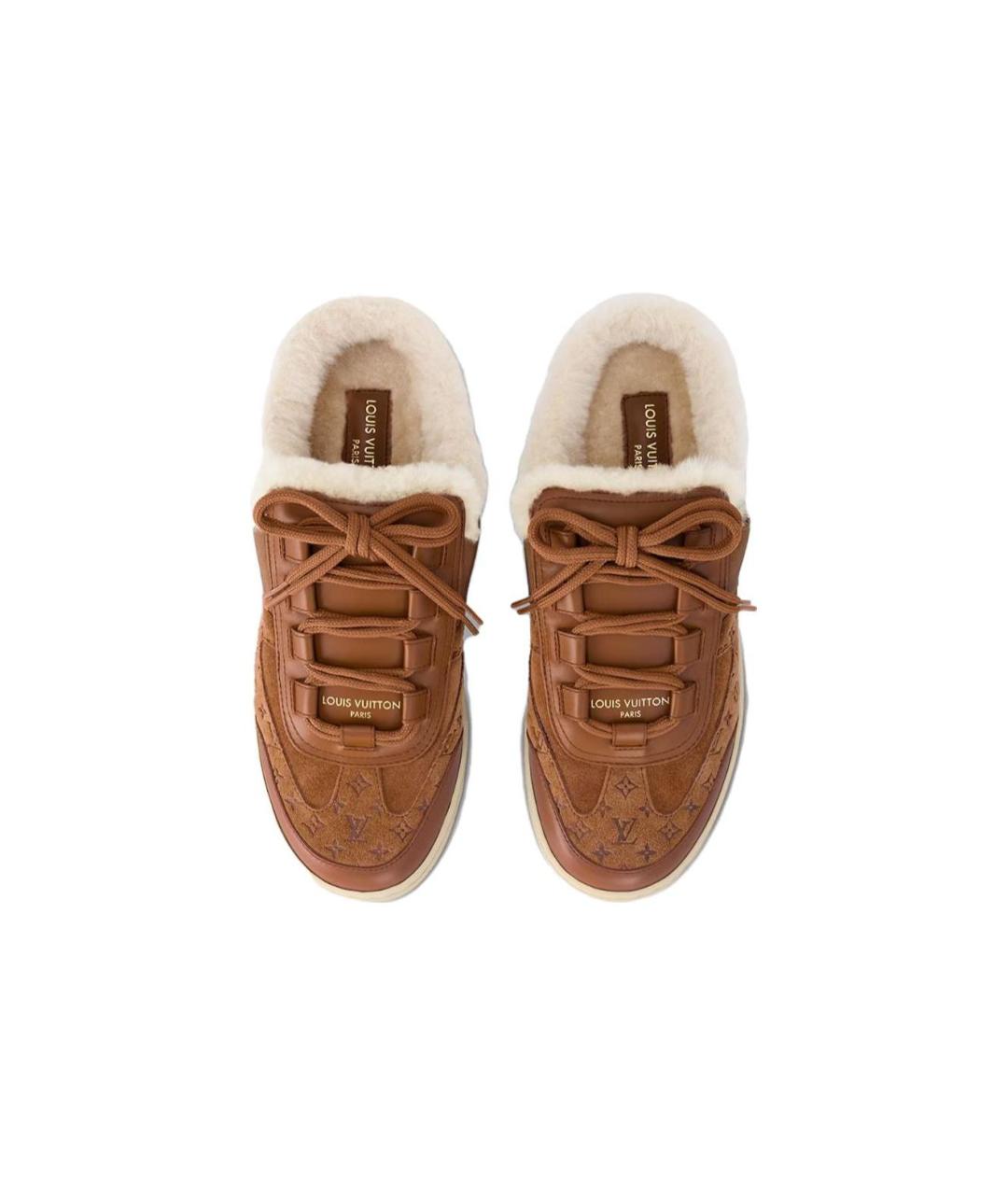 LOUIS VUITTON Коричневые кожаные мюли, фото 4
