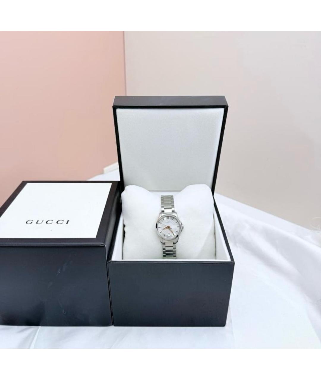 GUCCI Серебряные часы, фото 5