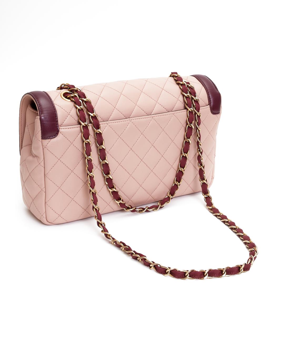 CHANEL Розовая кожаная сумка через плечо, фото 4