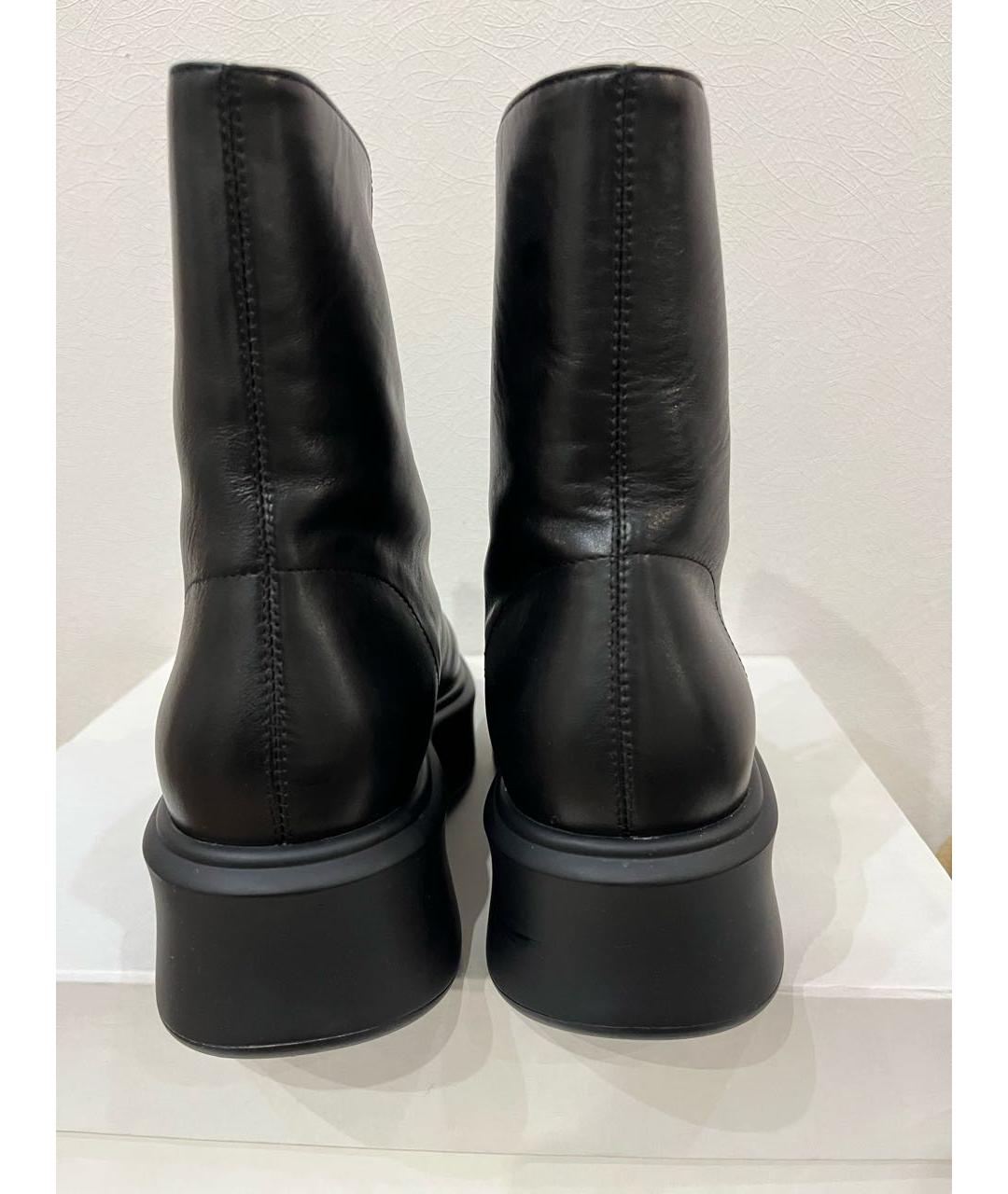 THE ROW Черные кожаные ботинки, фото 4