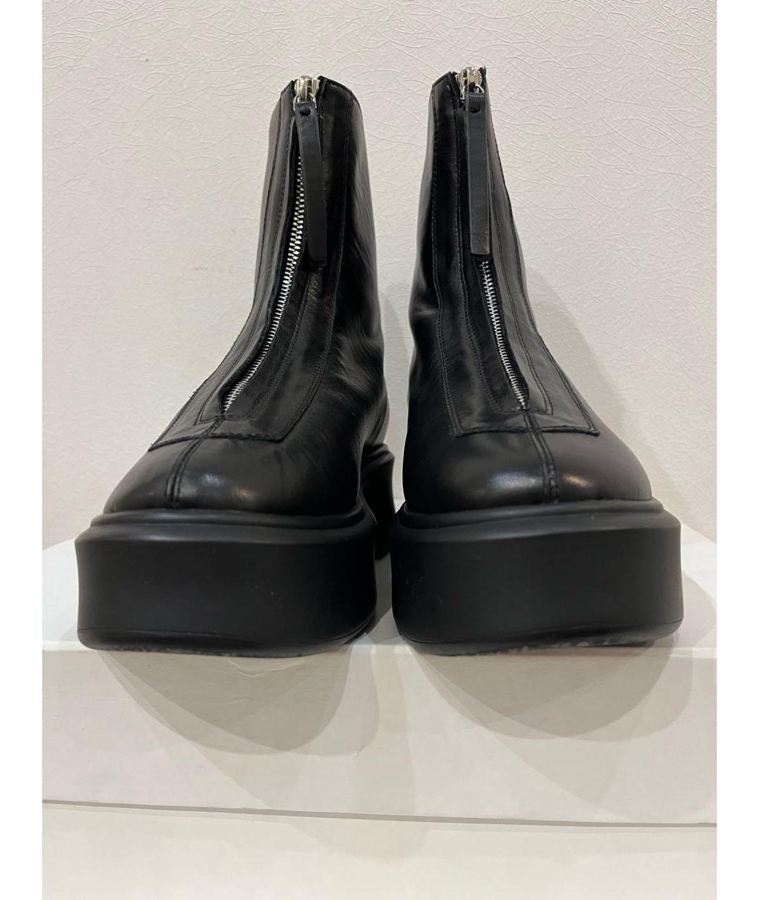 THE ROW Черные кожаные ботинки, фото 5