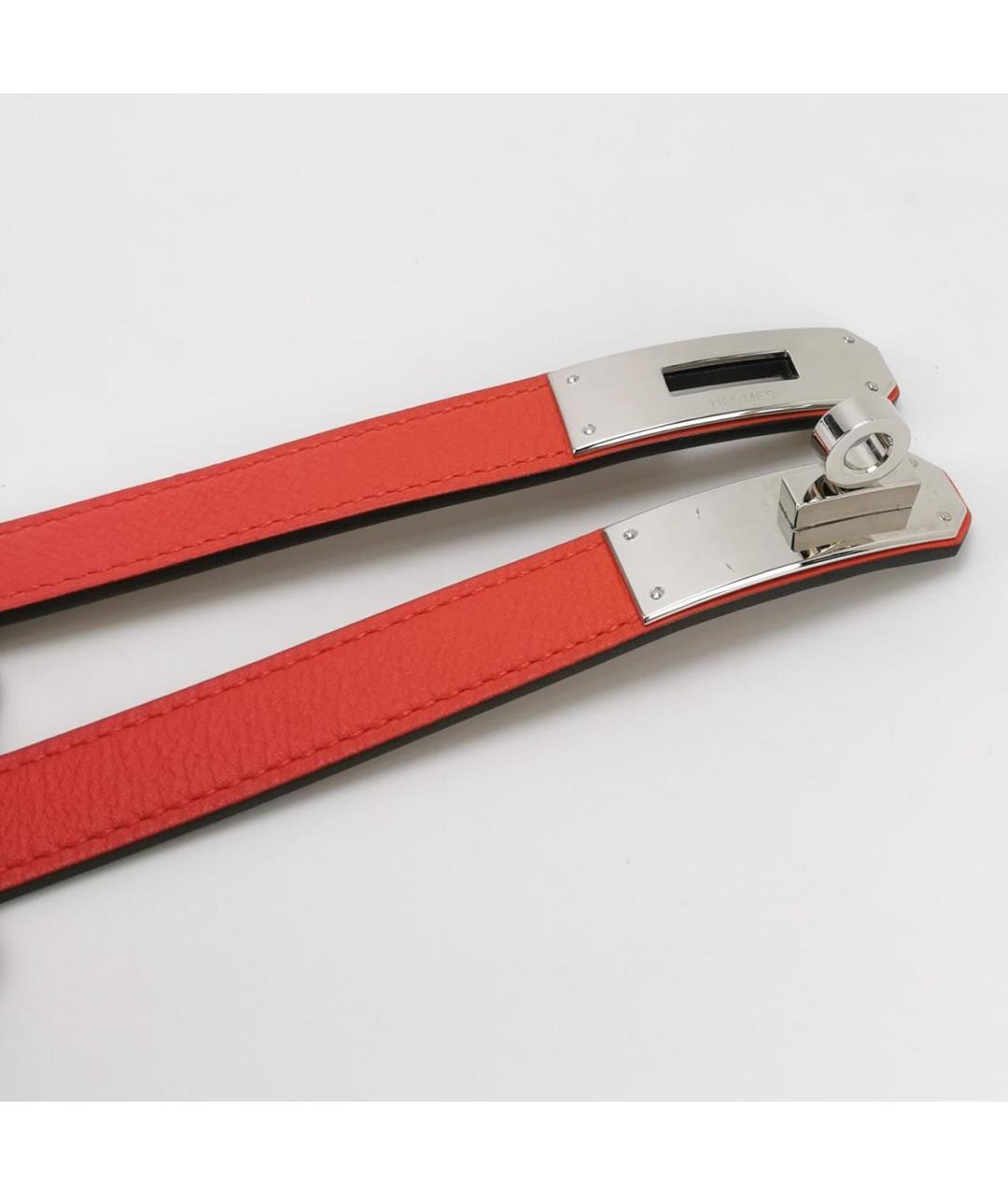 HERMES Красный кожаный ремень, фото 3