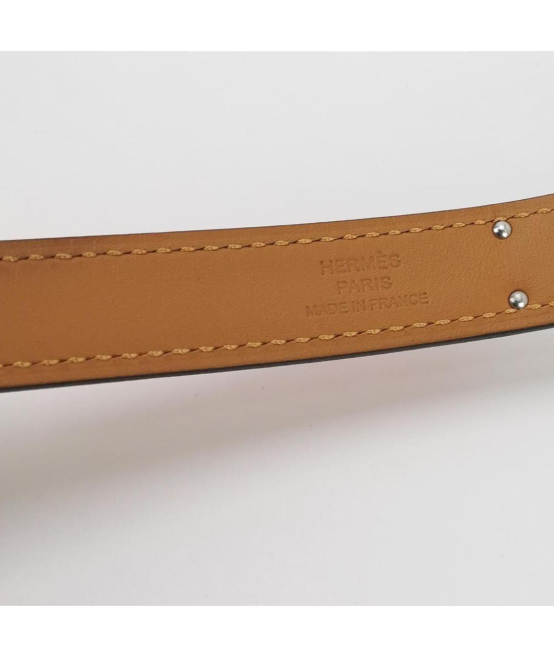 HERMES Красный кожаный ремень, фото 4