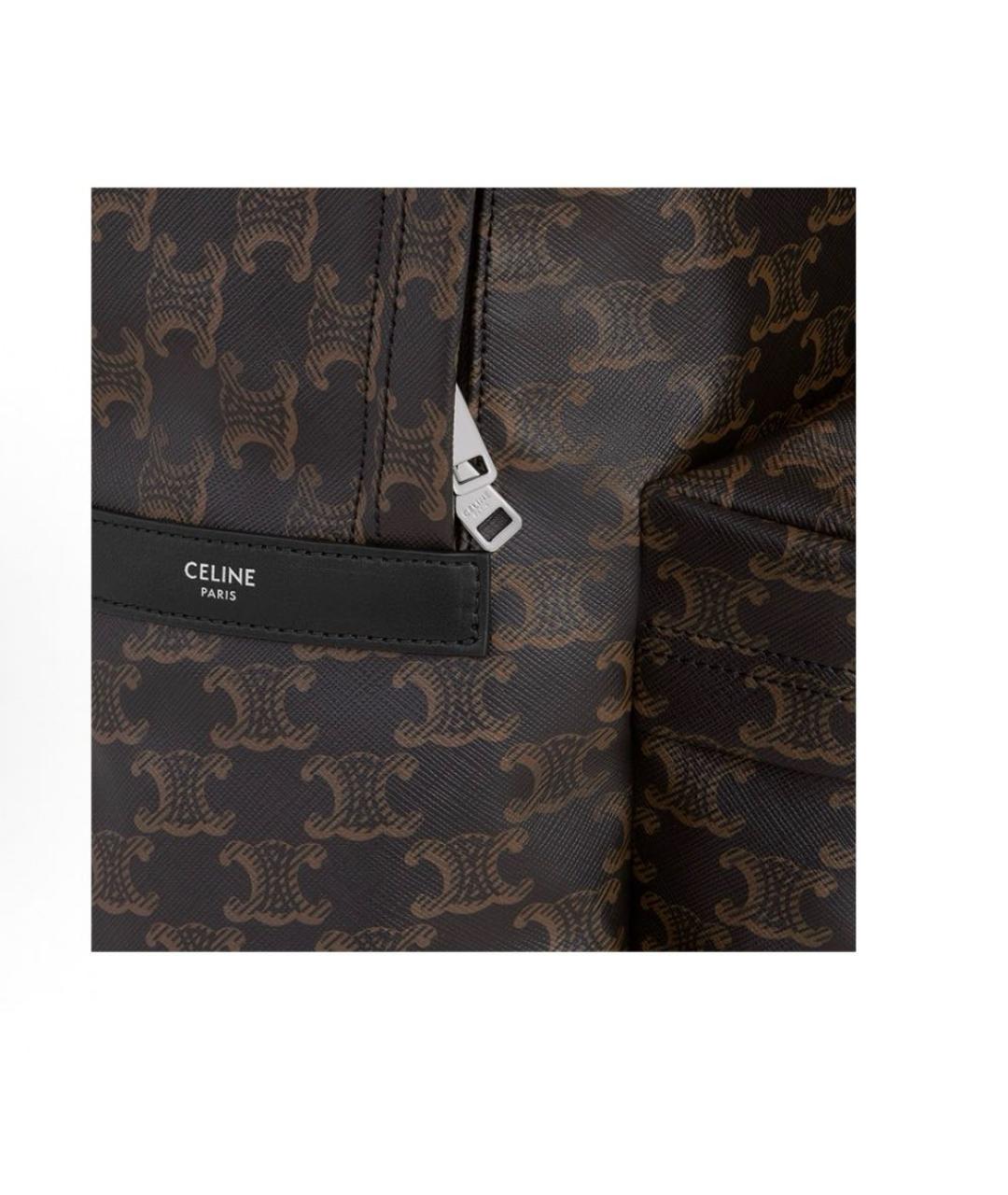 CELINE Черный кожаный рюкзак, фото 4