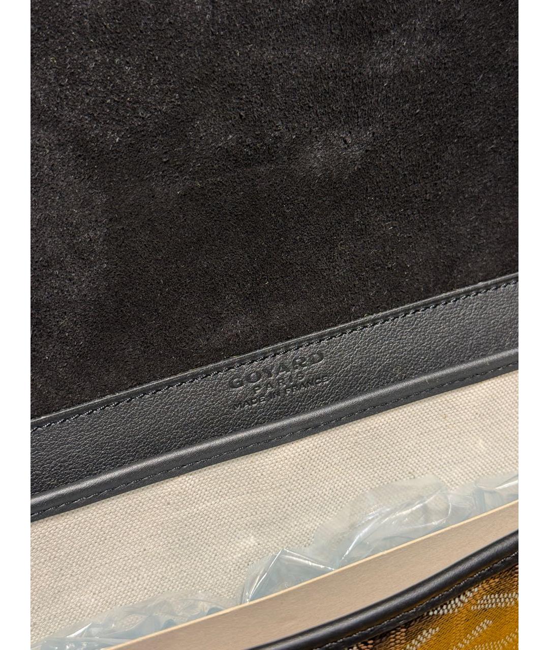 GOYARD Черная кожаная сумка на плечо, фото 7
