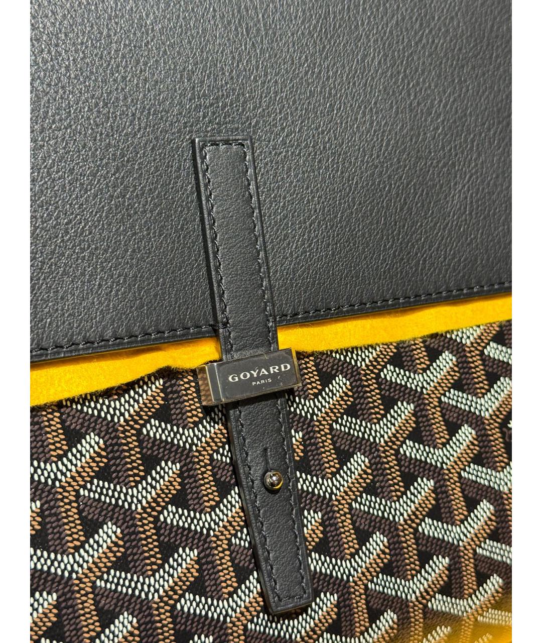 GOYARD Черная кожаная сумка на плечо, фото 4