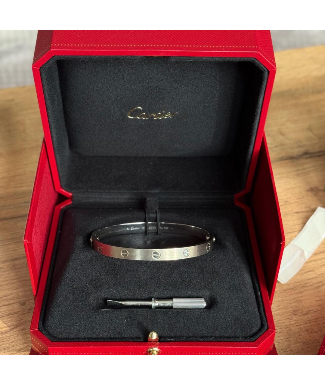 CARTIER Серебрянный браслет из белого золота, фото 5