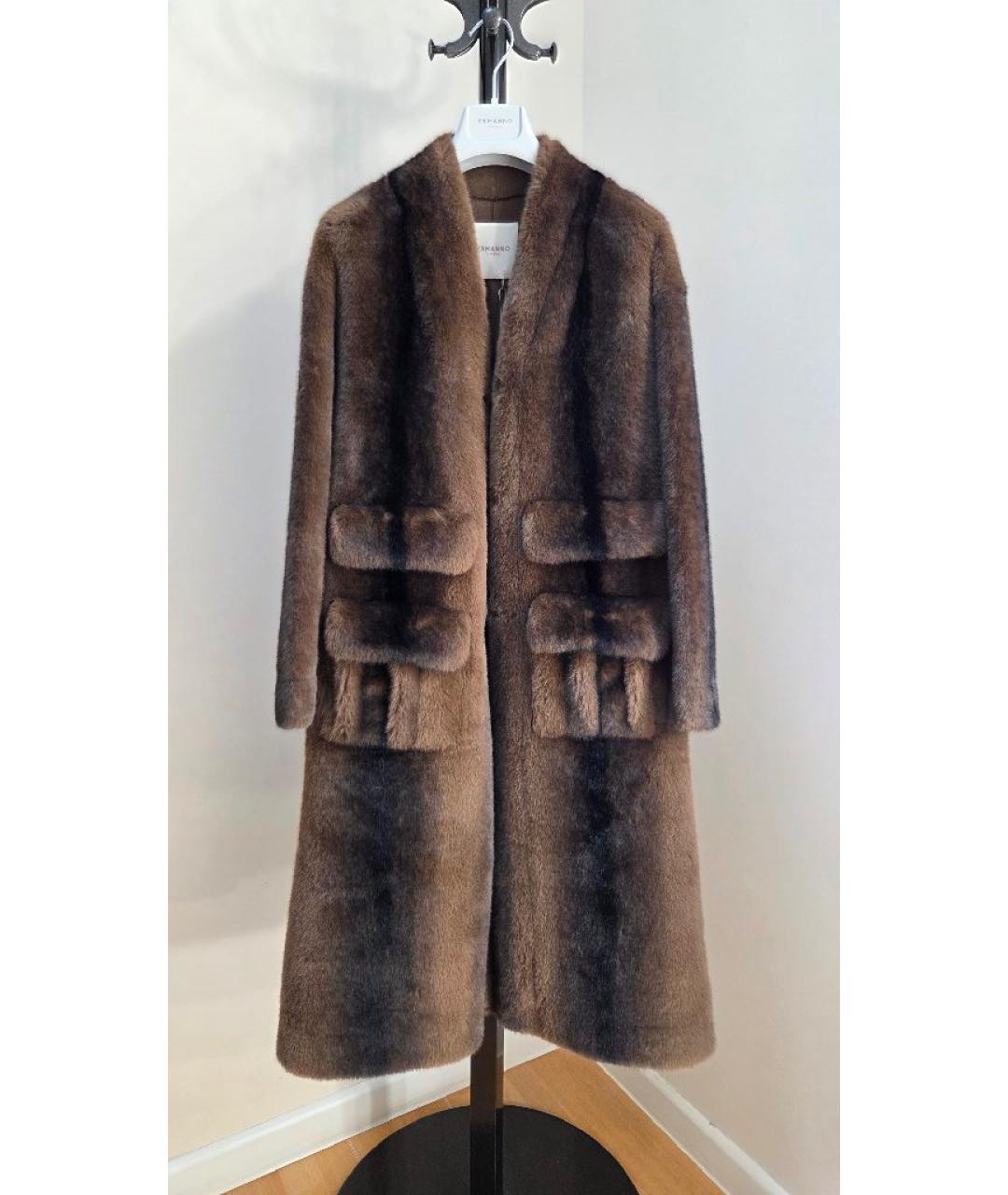ERMANNO FIRENZE Коричневая шуба, фото 7