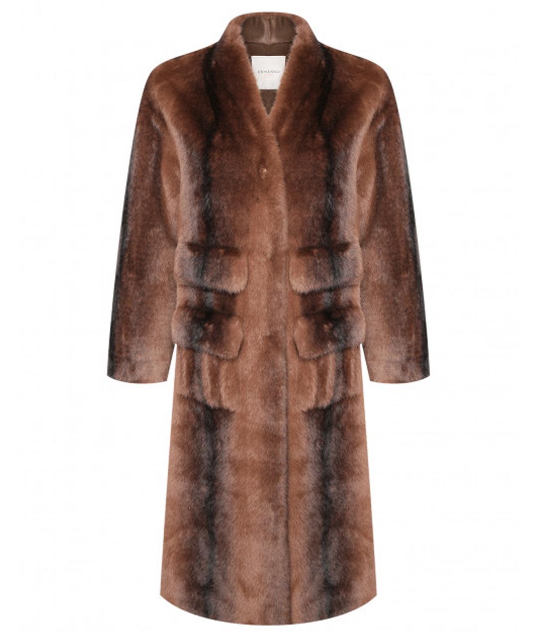 ERMANNO FIRENZE Коричневая шуба, фото 1