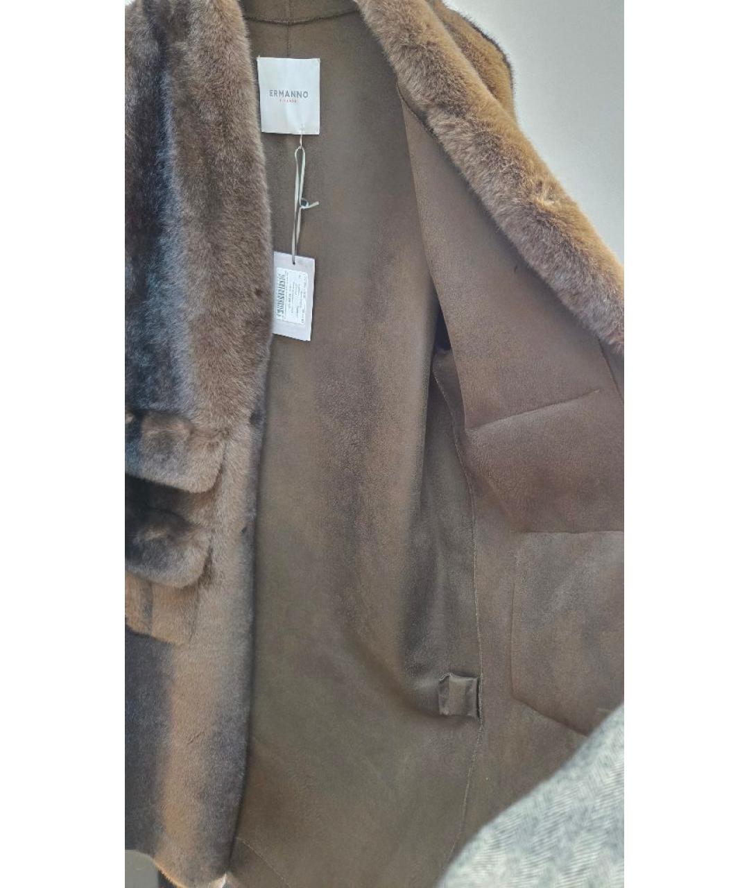 ERMANNO FIRENZE Коричневая шуба, фото 3