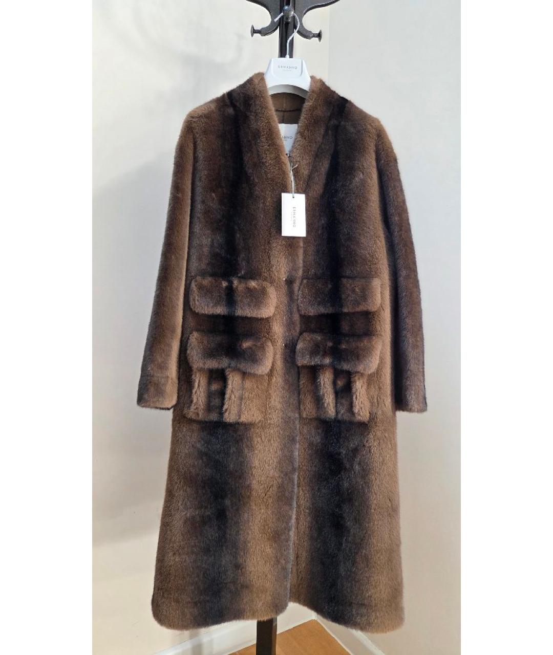 ERMANNO FIRENZE Коричневая шуба, фото 8