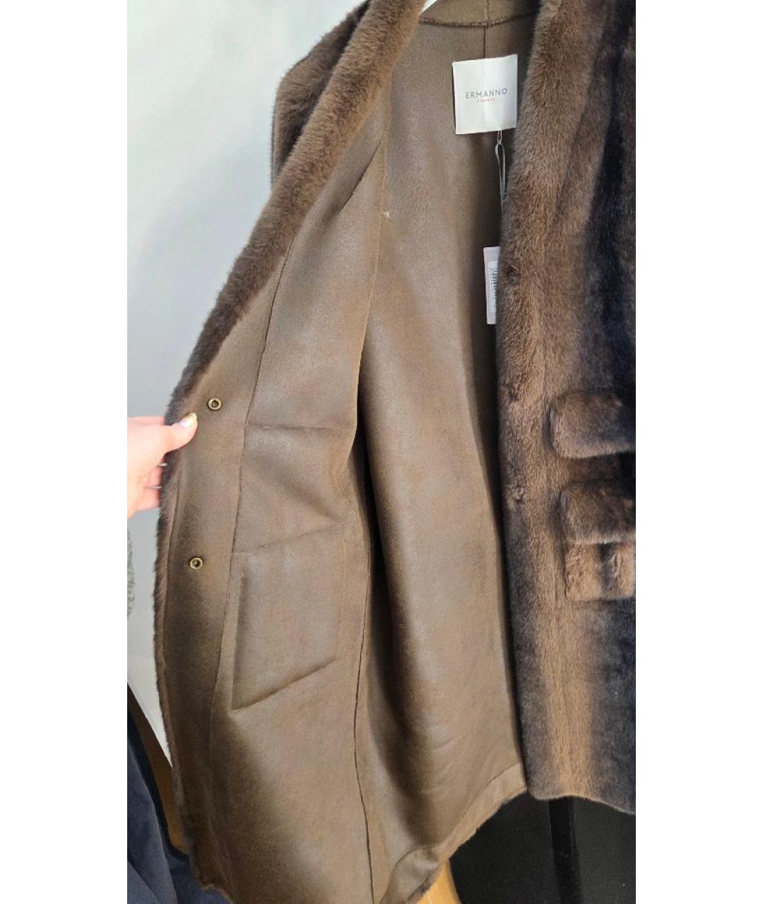 ERMANNO FIRENZE Коричневая шуба, фото 6