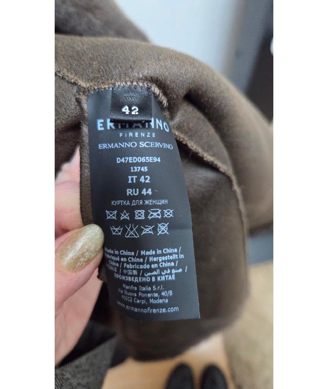 ERMANNO FIRENZE Коричневая шуба, фото 5