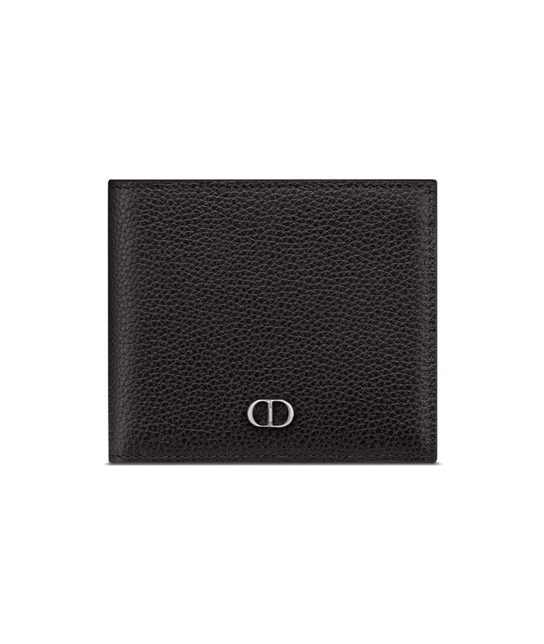 CHRISTIAN DIOR Черный кожаный кошелек, фото 1