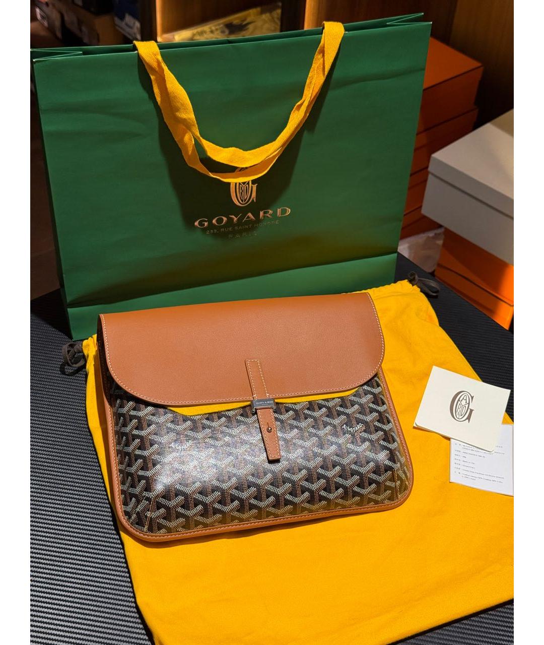 GOYARD Коричневая сумка на плечо, фото 2