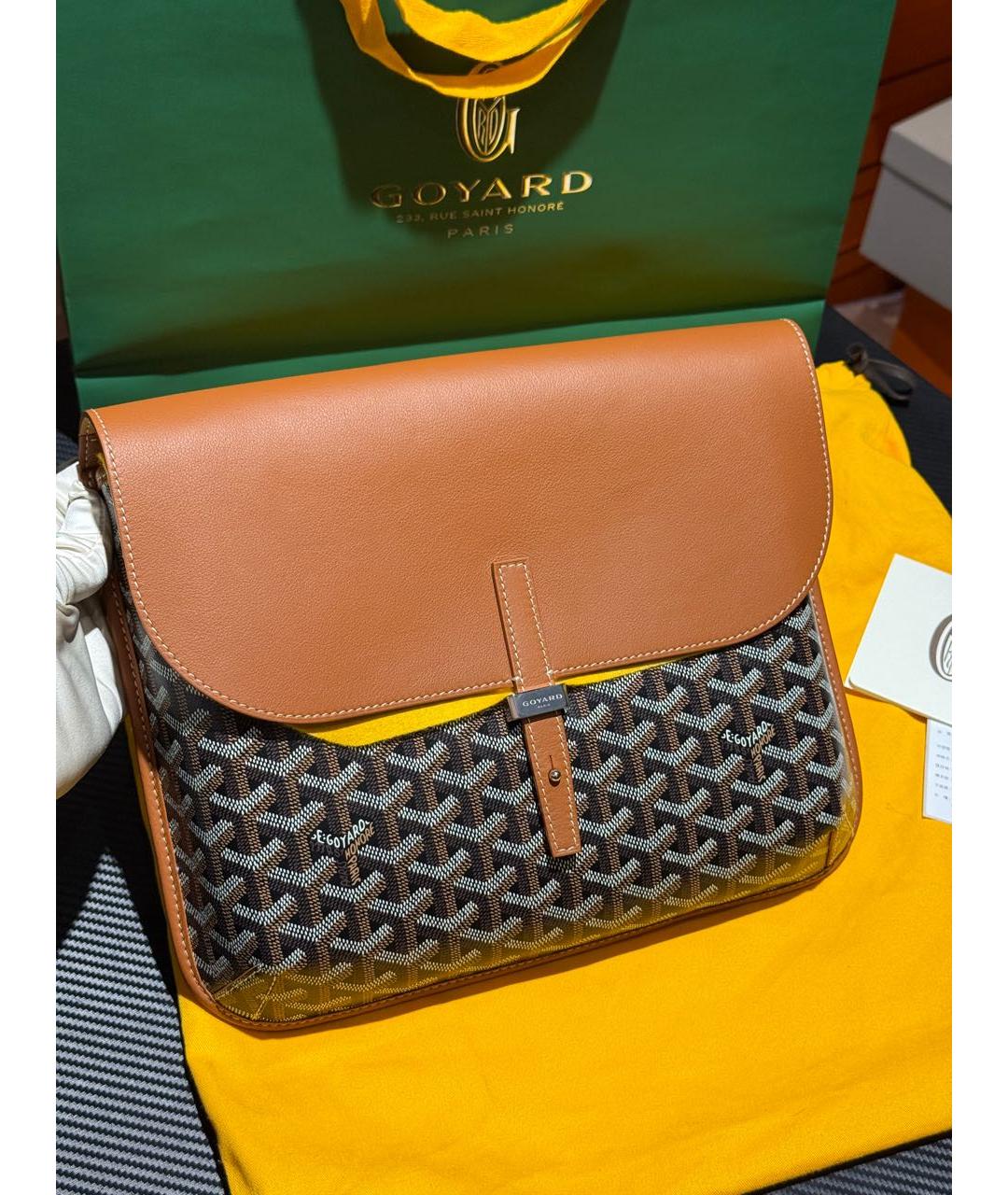 GOYARD Коричневая сумка на плечо, фото 3