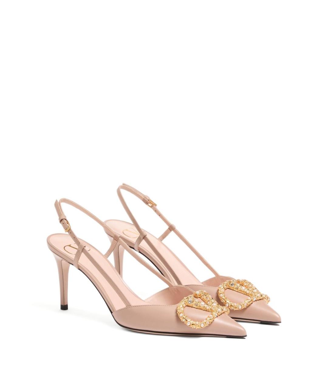 VALENTINO Бежевые кожаные туфли, фото 4