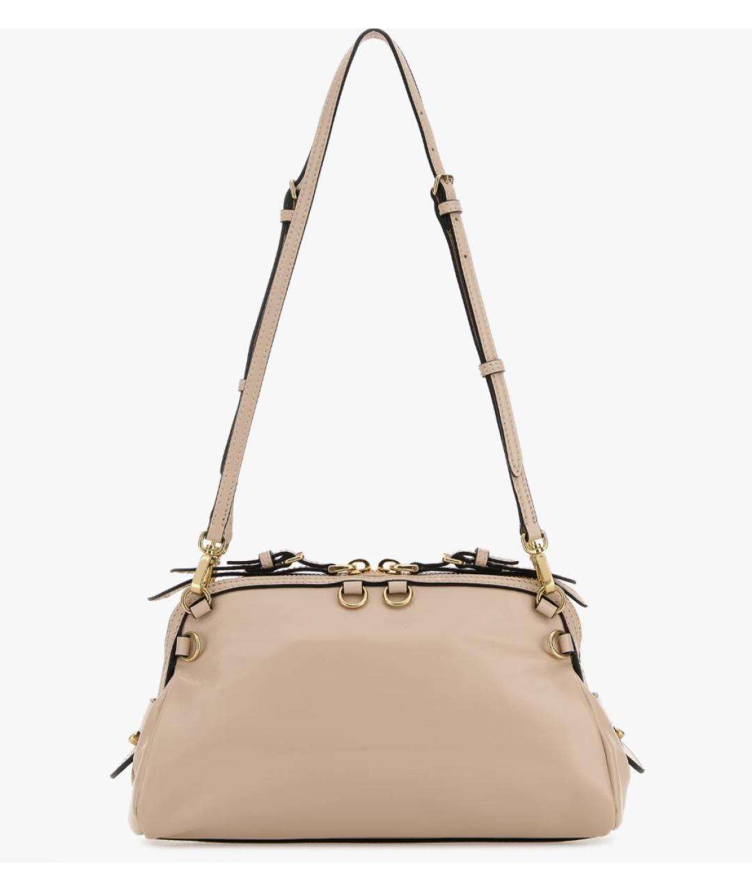 MIU MIU Розовая кожаная сумка с короткими ручками, фото 3