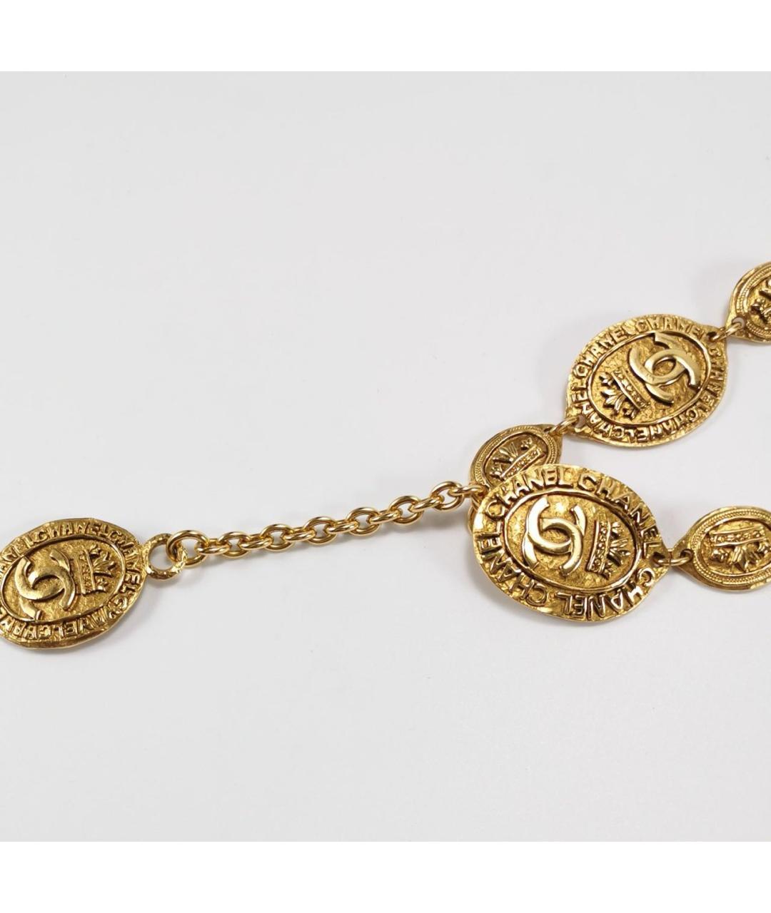 CHANEL Золотое металлическое колье, фото 4
