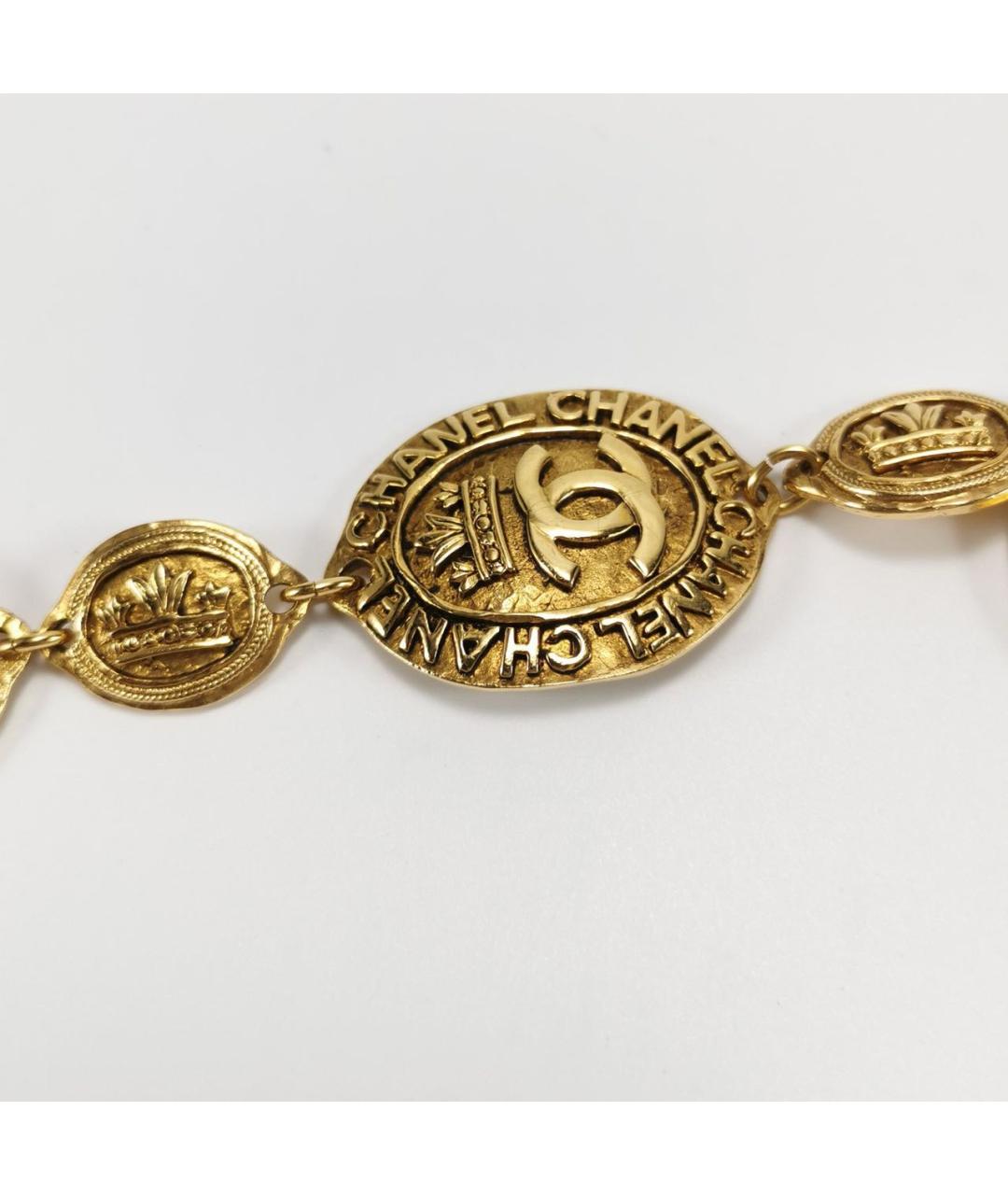 CHANEL Золотое металлическое колье, фото 6