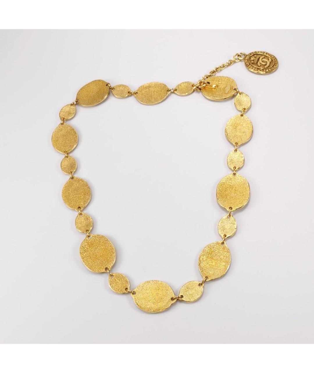 CHANEL Золотое металлическое колье, фото 3