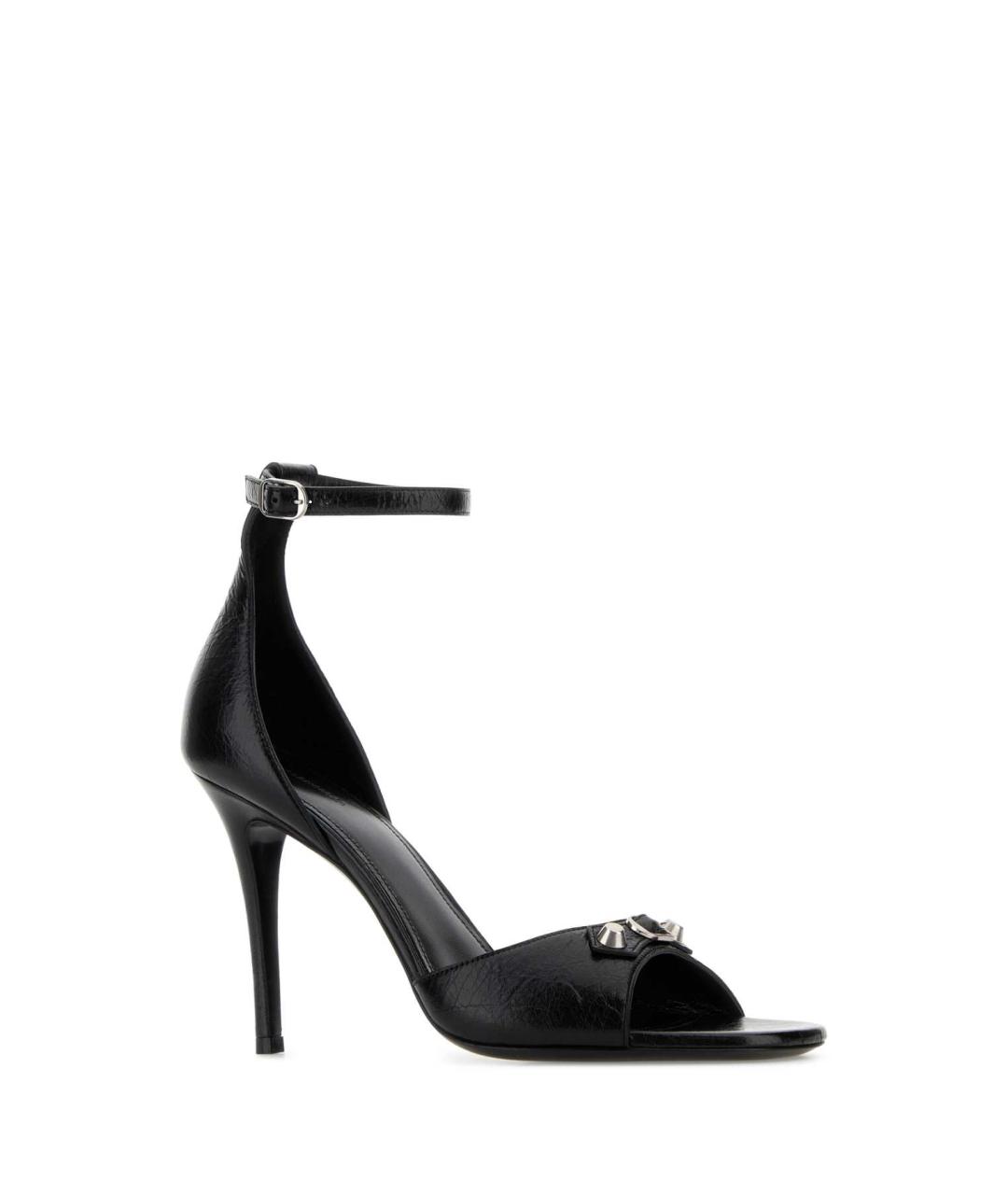 BALENCIAGA Черные кожаные босоножки, фото 2