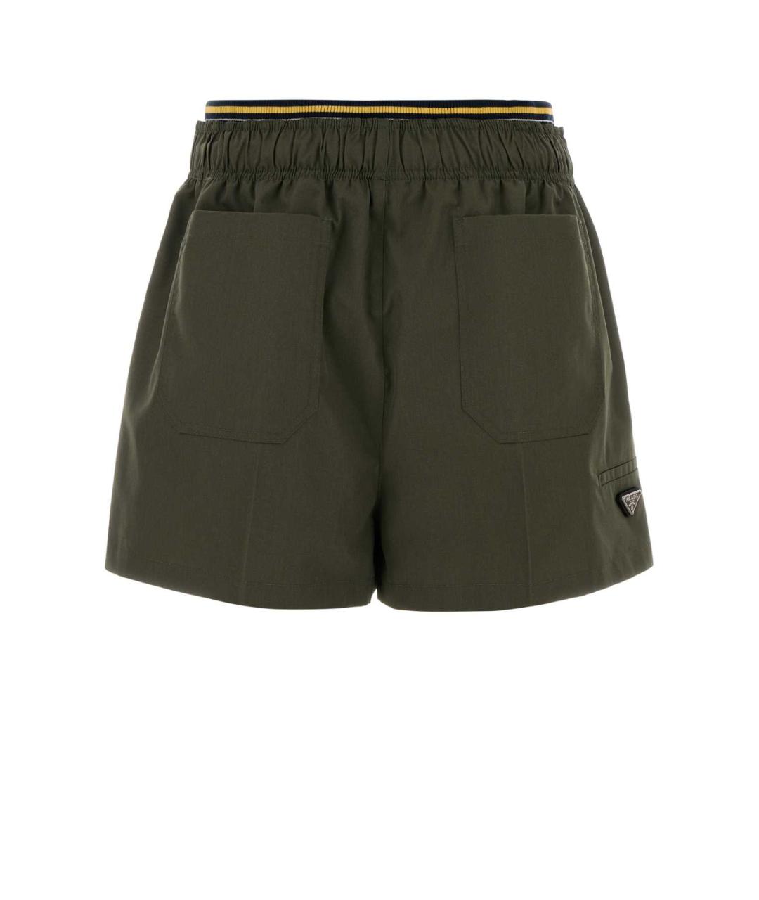 PRADA Зеленые полиэстеровые шорты, фото 2