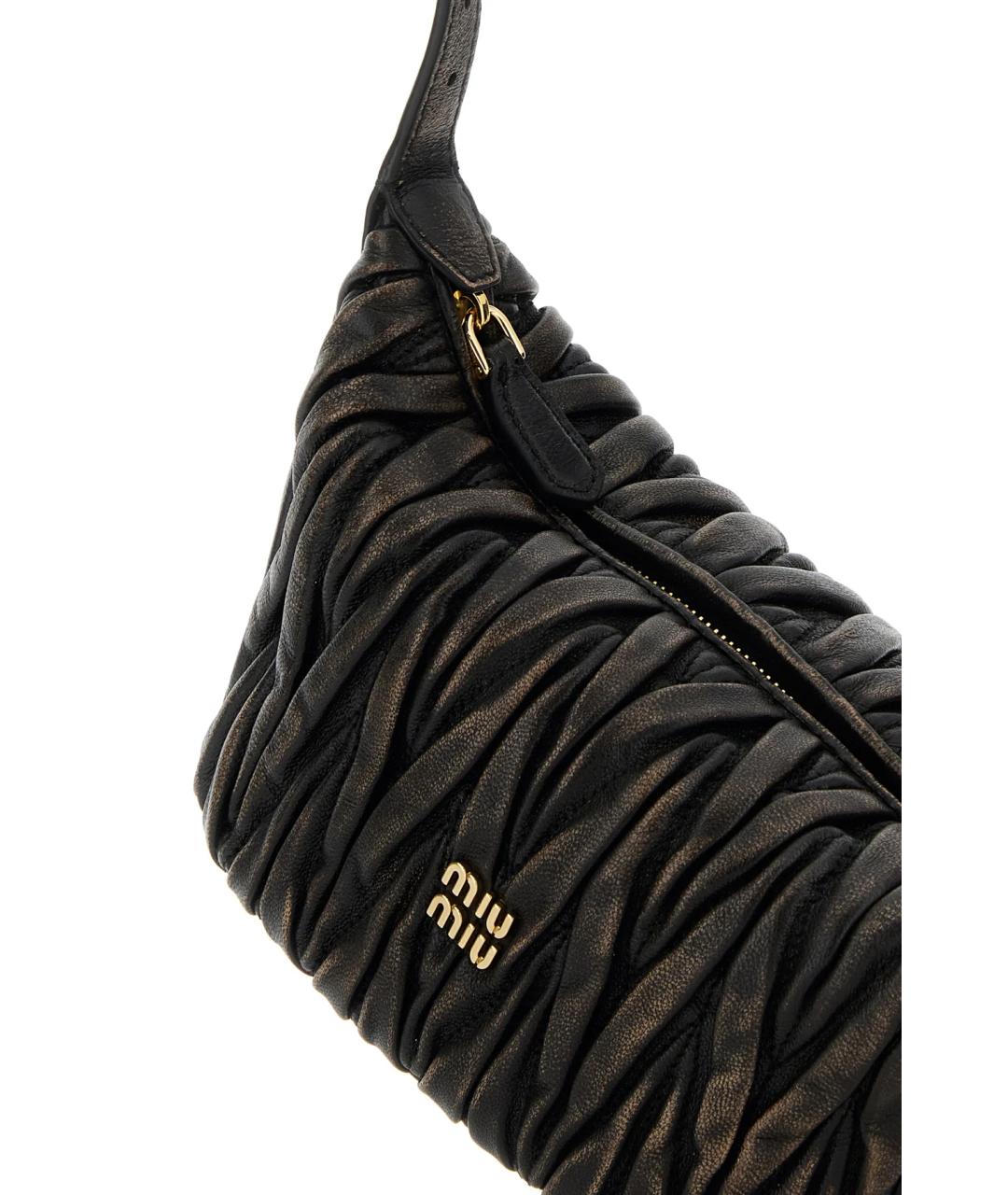 MIU MIU Коричневая кожаная сумка через плечо, фото 4