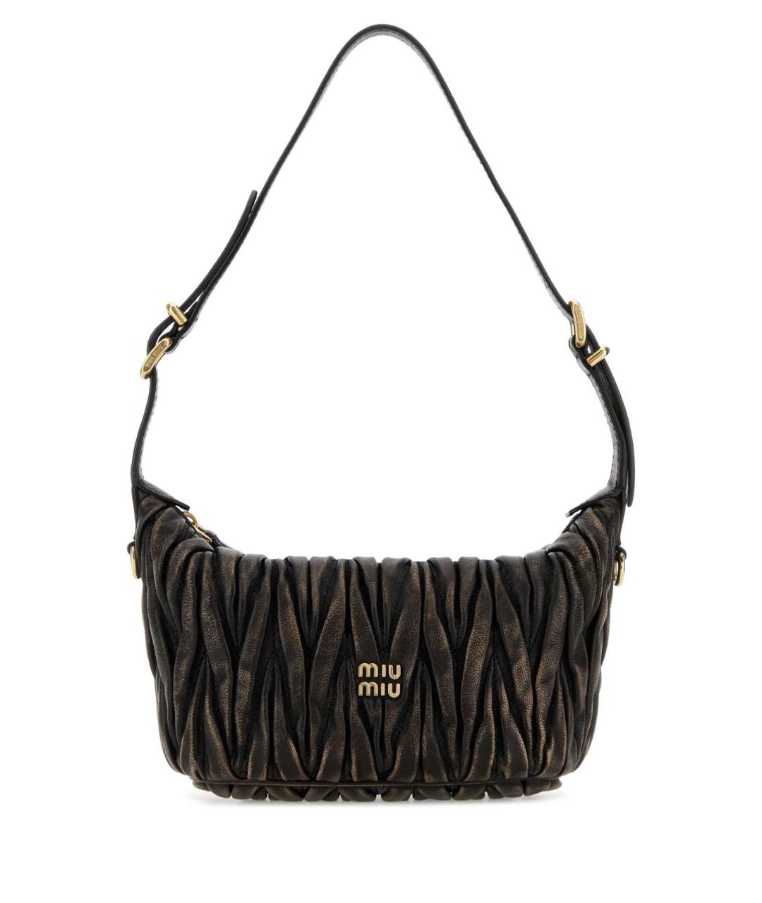 MIU MIU Коричневая кожаная сумка через плечо, фото 1