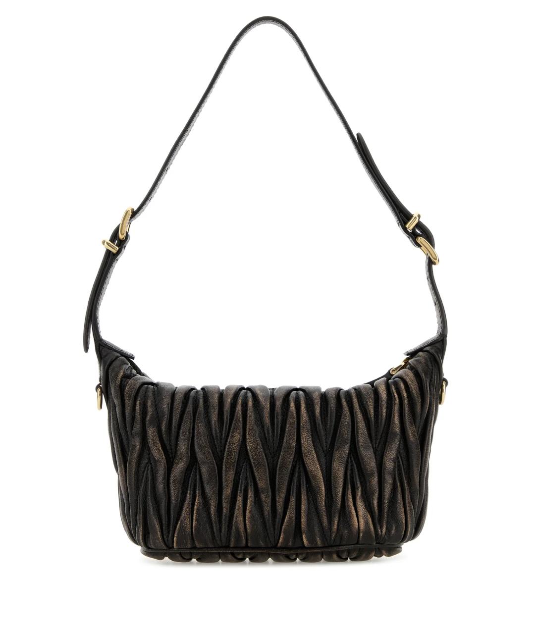 MIU MIU Коричневая кожаная сумка через плечо, фото 3