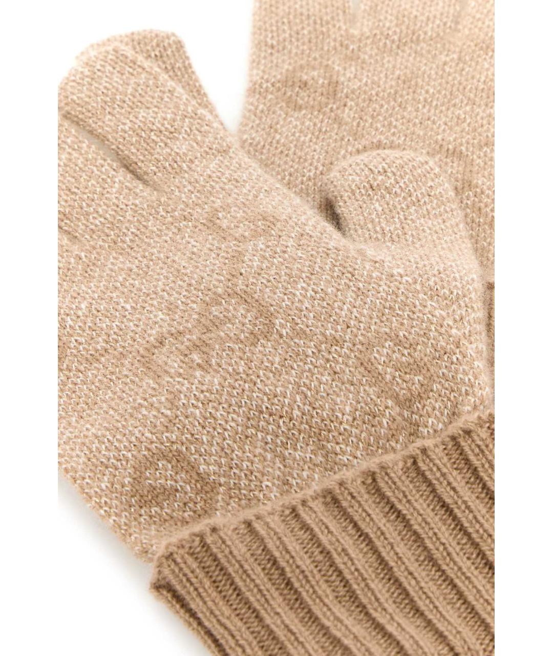 GUCCI Бежевые кашемировые перчатки, фото 2