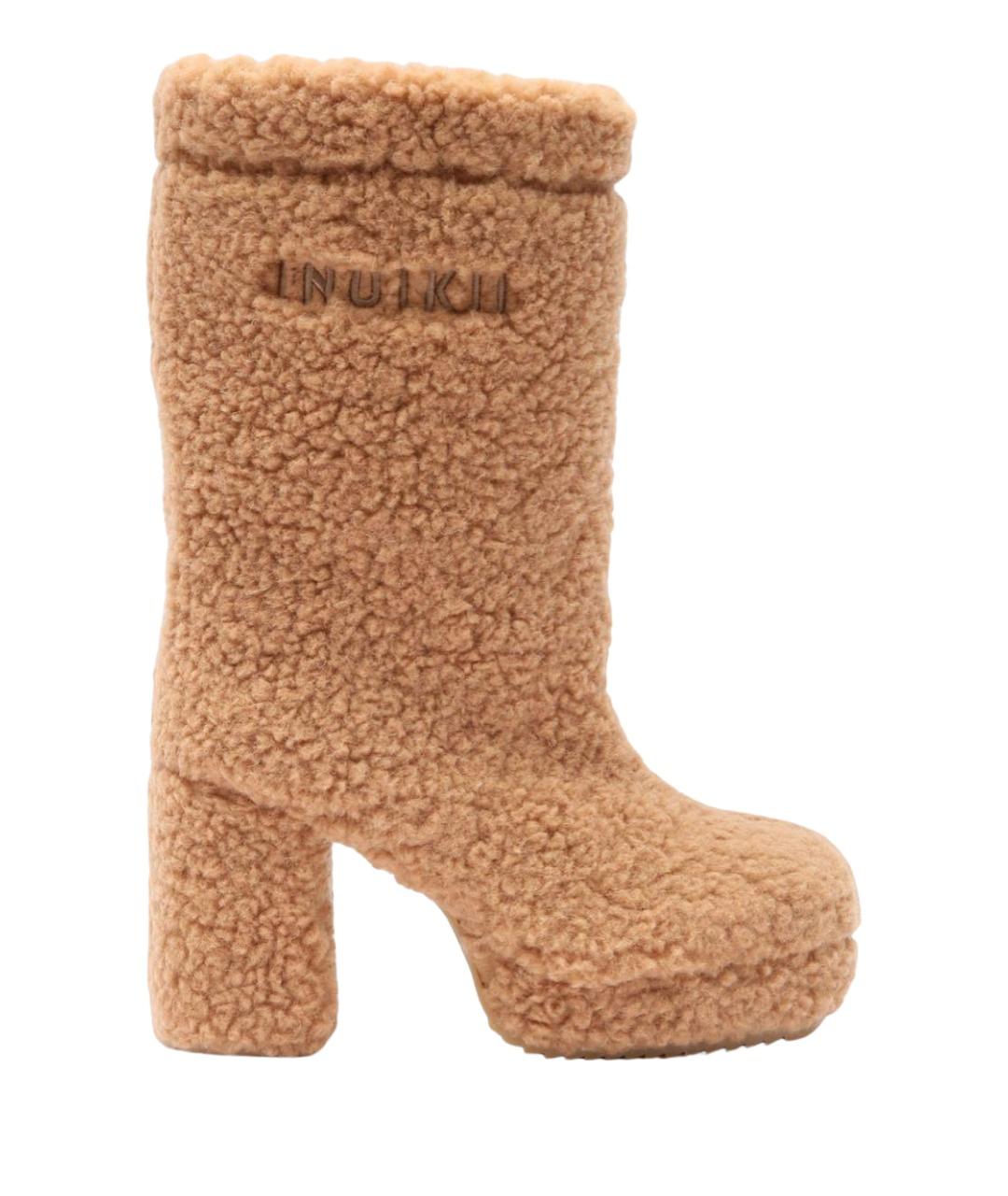 INUIKII Коричневые текстильные полусапоги, фото 1