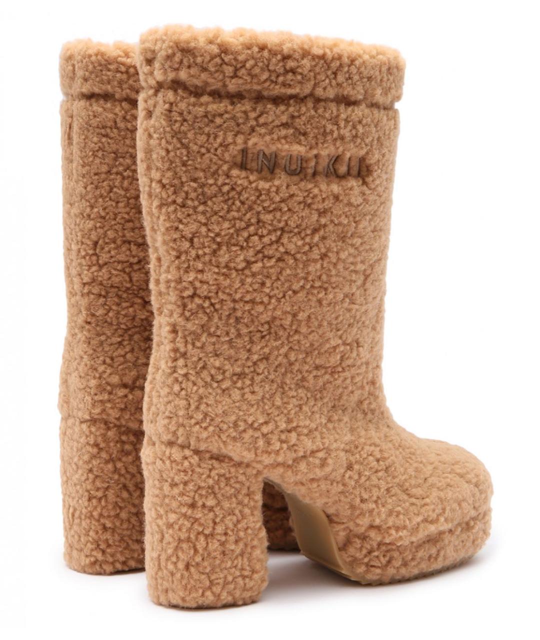 INUIKII Коричневые текстильные полусапоги, фото 3